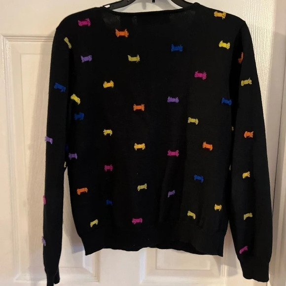 size small,Marisa Christina sweater full button,colorful embroidered patches - Picture 4 of 4